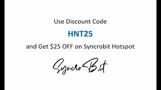 Syncrobit Hotspot Discount code - HNT25