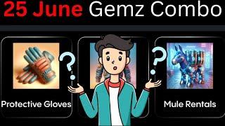 Gemz Coin Daily Combo Today 25 June | Gemz Coin Combo Cards! Get 5M Token