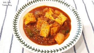 "수미네반찬" 마지막요리 돼지고기 두부조림 만들기 : braised tofu with pork