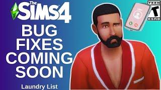 Sims 4 Bug Fixes Announced (Laundry List)