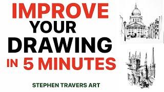 Want a quick, (and fun) 5 minute way to improve your drawing?