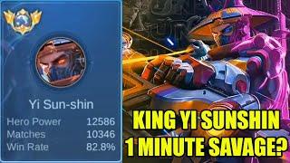 BELAJAR DARI raja yi sunshin 10.000 match 82% winrate baru 1 menit hampir savage ga masuk akal