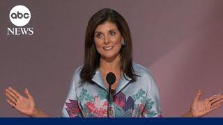 Nikki Haley gives Donald Trump her 'strongest endorsement' at RNC