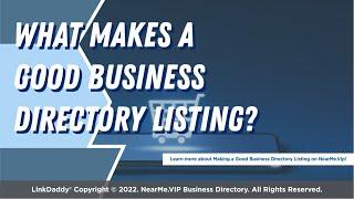 What Makes A Good Business Directory Listing?