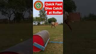 Quick Fast Dive Catch at Roller !! dive catches practice #cricket #ssa #dive #shorts #youtubeshorts