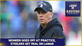 Todd Monken goes off at Baltimore Ravens practice, Steelers players get real on Lamar Jackson