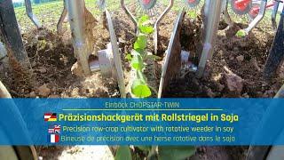 Row-crop cultivator with rotative weeder in soybeans | CHOPSTAR-TWIN - EINBÖCK Shortclip #36