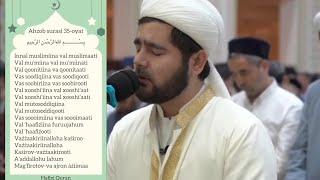 Surah Azhab Beautiful Recitation|Quran Recitation| Surah azhab verse 35|Muhammadloiq Qori