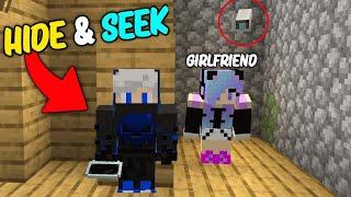 I Secretly Put CCTV Camers To Cheat in Hide And Seek With My Girlfriend in Minecraft...