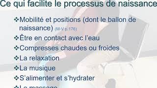 Cours prénataux #3 - Préparation au travail et à l'accouchement - Section 3