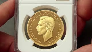 5 Pounds Proof 1937 Gold Coin Slabbed PR63 CAMEO PCGS and NGC Side by Side |The Coin Cabinet