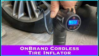 OnBrand Cordless Tire Inflator || MumblesVideos Product Review