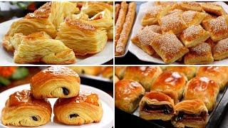 4 easy ways to make puff pastry for beginners. Homemade puff pastry. Quick and different!