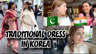  PAKISTANI AND INDIAN GIRLS WEAR TRADITIONAL DRESS IN KOREA | Ft. @KKKorea_ki_kiran