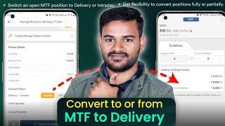 MTF Order को Intraday और Delivery में कैसे बदलें? How to Convert MTF to Delivery in hindi #dhan