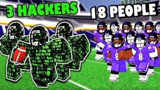 3 SPEED HACKERS VS 18 PLAYERS in NFL Universe Football!