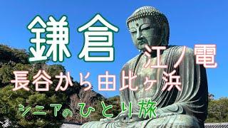 鎌倉散歩　江ノ電　長谷寺　大仏　鎌倉文学館　シニアのひとり旅