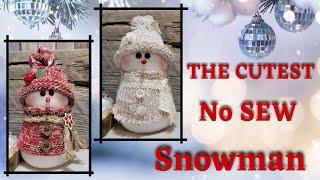 No Sew Sock Snowman; How to make a Snowman; Diy Snowman.