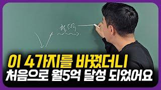 사업 안하는 분은 보지마세요. (사업 초보가 월 5억 매출 정체기 극복할 당시 바꿨던 것들 순이익 아님, 매출임)