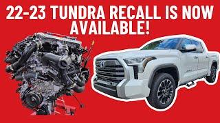 22-23 Toyota Tundra Engine Recall Is NOW AVAILABLE! (What You Need To Know)