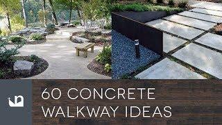 60 Concrete Walkway Ideas