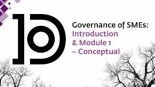 Governance of SMEs: Introduction & Module 1 – Conceptual