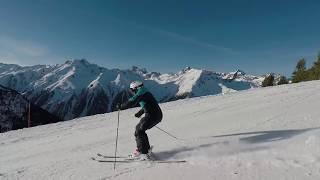 Relaxed Skiing on a sunny day with a great view