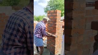 Bricklaying work Joint filling  #shorts #shortsfeed #construction #bricklaying #brickwork