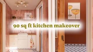 EXTREME 90 Sq Ft Kitchen Makeover! *I tiled every wall*