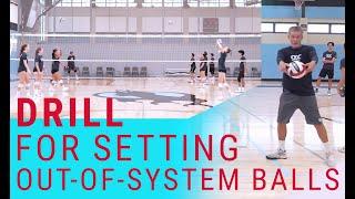 Drill for setting out of system balls