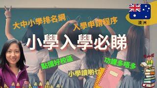 【澳洲HK Stream】｜澳洲小學入學必睇｜如何申請入學｜需要面試嗎？｜澳洲所有大中小學排名網｜School Catchment 係乜？