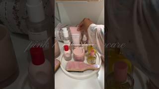 pink Korean skincare #skincare #routine #koreanskincare #selfcareroutine #kbeauty #aesthetic