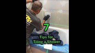 7 tiling tips for a tub surround #shorts