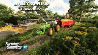 Spreading MANURE, Harvesting CANOLA/BARLEY/FIELDBEAN | Bally Spring | FS22 | Episode #51