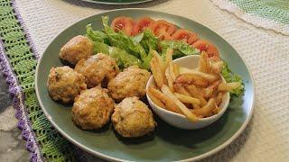 Albóndigas de pollo y pavo a la sidra