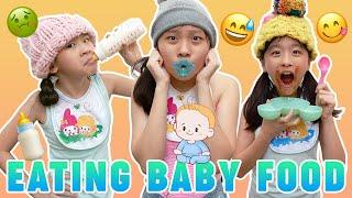 EATING BABY FOOD FOR A DAY w/ Gwen Kate Faye