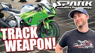 2024 ZX-6R ECU Flash with Titanium Spark Grid-O Exhaust!