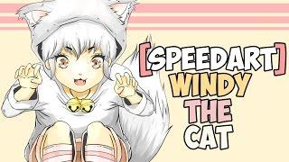 【SpeedArt】 - Windy The Cat (づ￣ ◡￣)づ