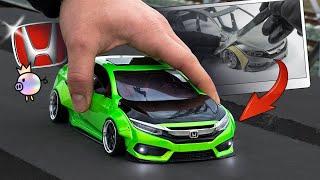 Honda Civic Diecast Custom RocketBunny Bodykit Making & Restoration