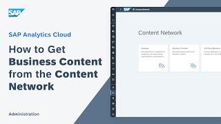 How to Get Business Content from the Content Network: SAP Analytics Cloud