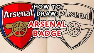 How To Draw: ARSENAL FC BADGE (step by step tutorial)