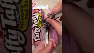 Pink Laffy Taffy Candy #asmr #satisfying #asmrsounds #shorts