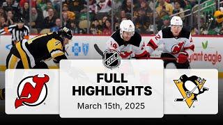 NHL Highlights | Devils vs. Penguins - March 15, 2025