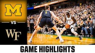 Michigan vs. Wake Forest Game Highlights | 2024-25 ACC Men’s Basketball