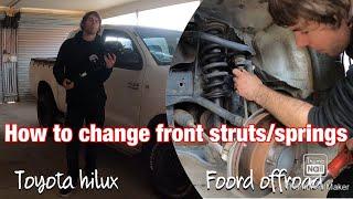 How to replace front struts - Toyota Hilux n70 kun26r suspension