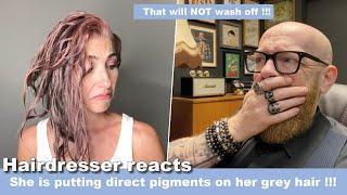 She Tried Overtone on Her Grey Hair... Hairdresser Reacts to the Shocking Results! 