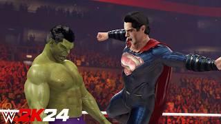 Hulk Vs Superman | Marvel Vs DC Match - WWE 2K24 - PS5 [4K]