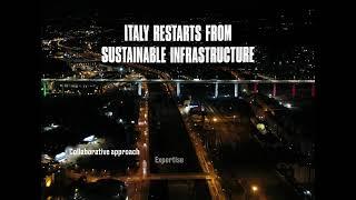 Immersive room of the new Genoa San Giorgio Bridge - Italy restarts from sustainable infrastructure