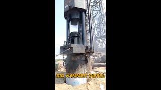 Testing 8 ton diesel hammer