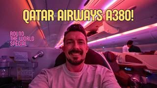The Qatar A380 Business Class Experience in 2025 (Perth – Doha LONGHAUL)